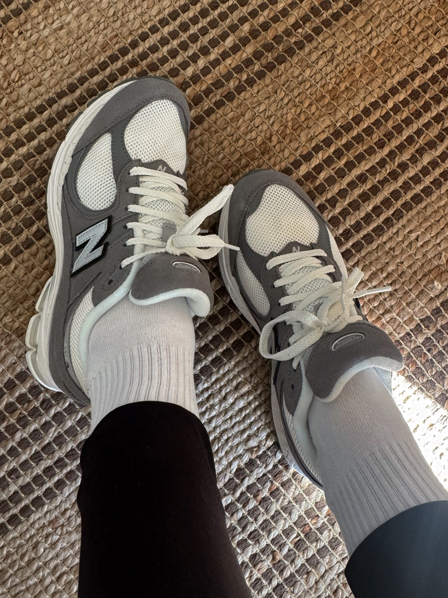 The most comfortable sneakers. They run TTS. Included my socks and leggings too. 