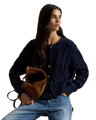 Ralph Lauren Crewneck Cable Knit Cardigan Sweater | Bloomingdale's Women All Women | Bloomingdale's (AU)