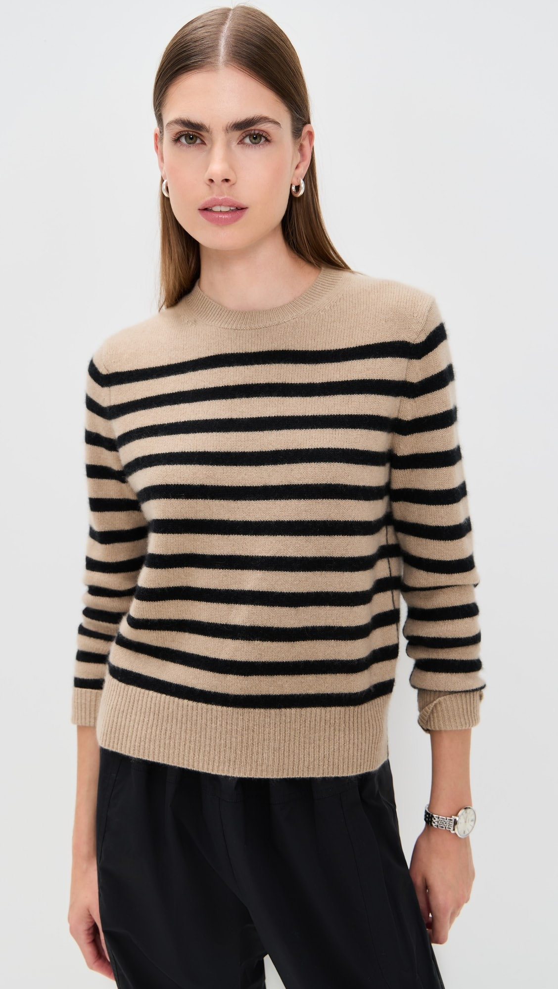 Cashmere Striped Crewneck | Shopbop