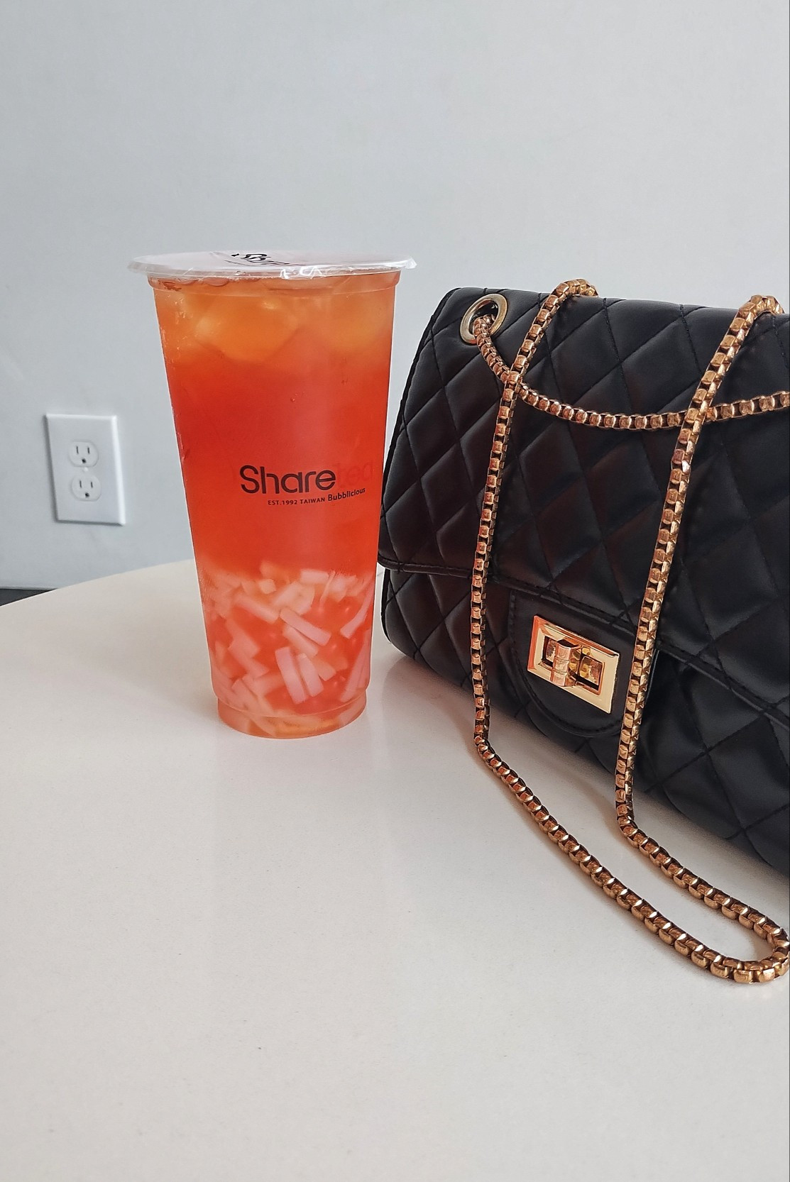 I'm enjoying these last bits of summer and sometimes it's nice to sit down with some boba tea.🧋🔆 Of course not alone.👀 Did you guys notice I carry this quilted bag everywhere? She's a part of the family now.🤭

#LTKSeasonal #LTKdayinmylife #LTKootd