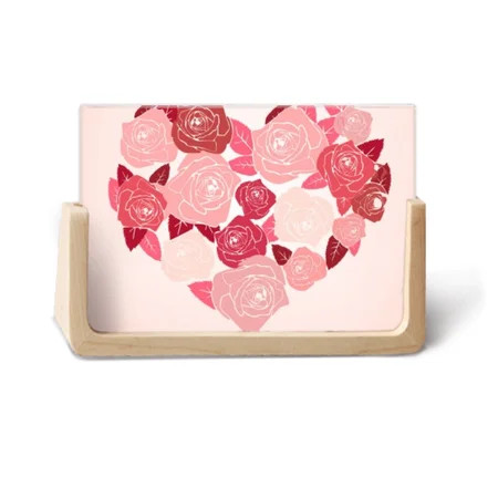 Heart Shaped Roses Valentine s Day Photo Wooden Photo Frame Tabletop Display | Walmart (US)