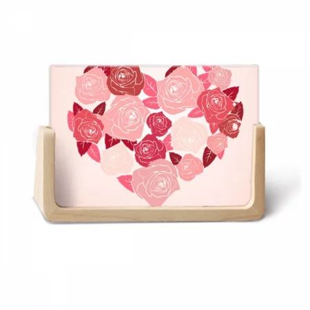 Heart Shaped Roses Valentine s Day Photo Wooden Photo Frame Tabletop Display | Walmart (US)