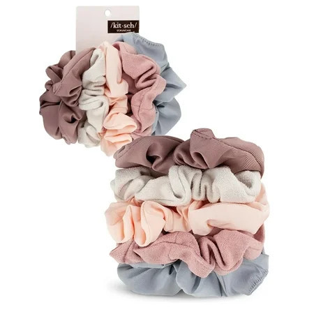 Kitsch Matte Hair Scrunchies 5 Pack (Pink) | Walmart (US)