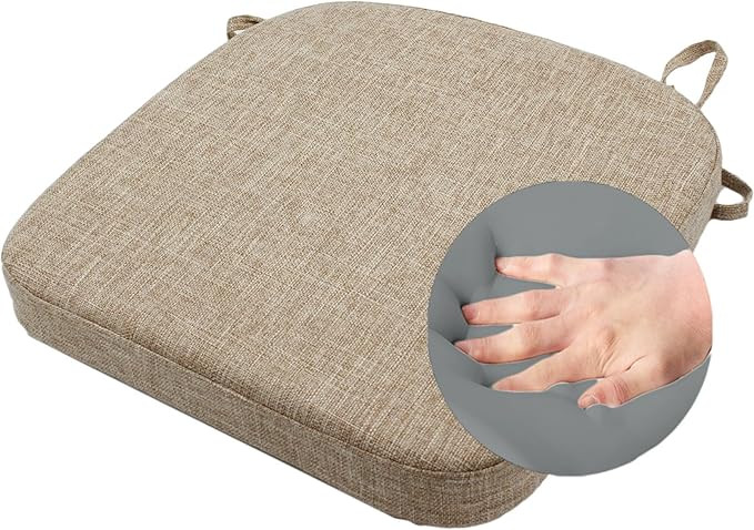 Chair Cushions with Ties for Dining Chairs - Thick and Comfortable Non Slip Kitchen Seat Pad for ... | Amazon (US)