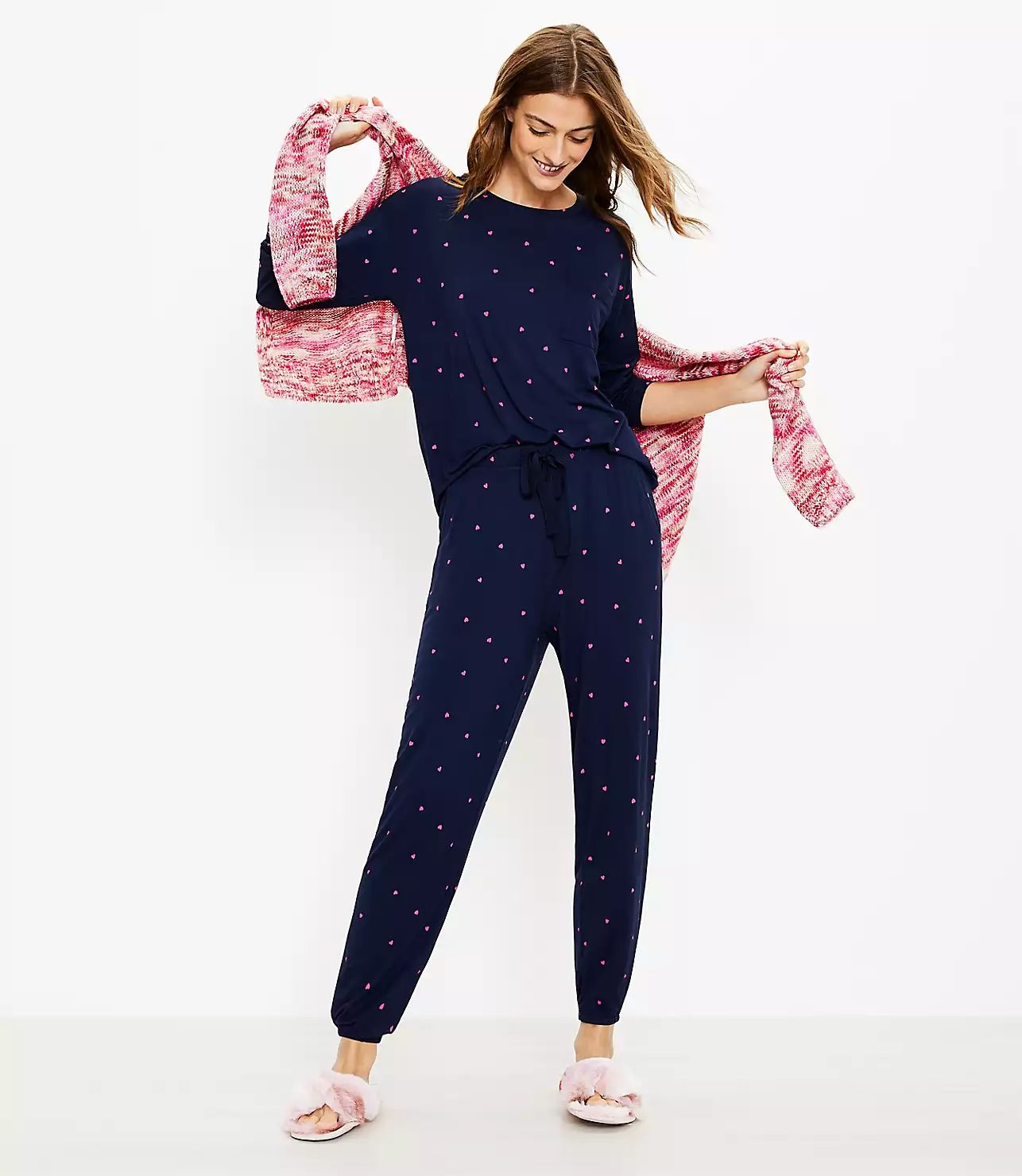 Mini Heart Pajama Joggers | LOFT