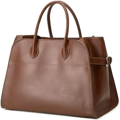 Vegan Leather Tote Bags for Women Large Tote Retro Top-handle Bag Trendy Work Bag PU Leather Purs... | Amazon (US)