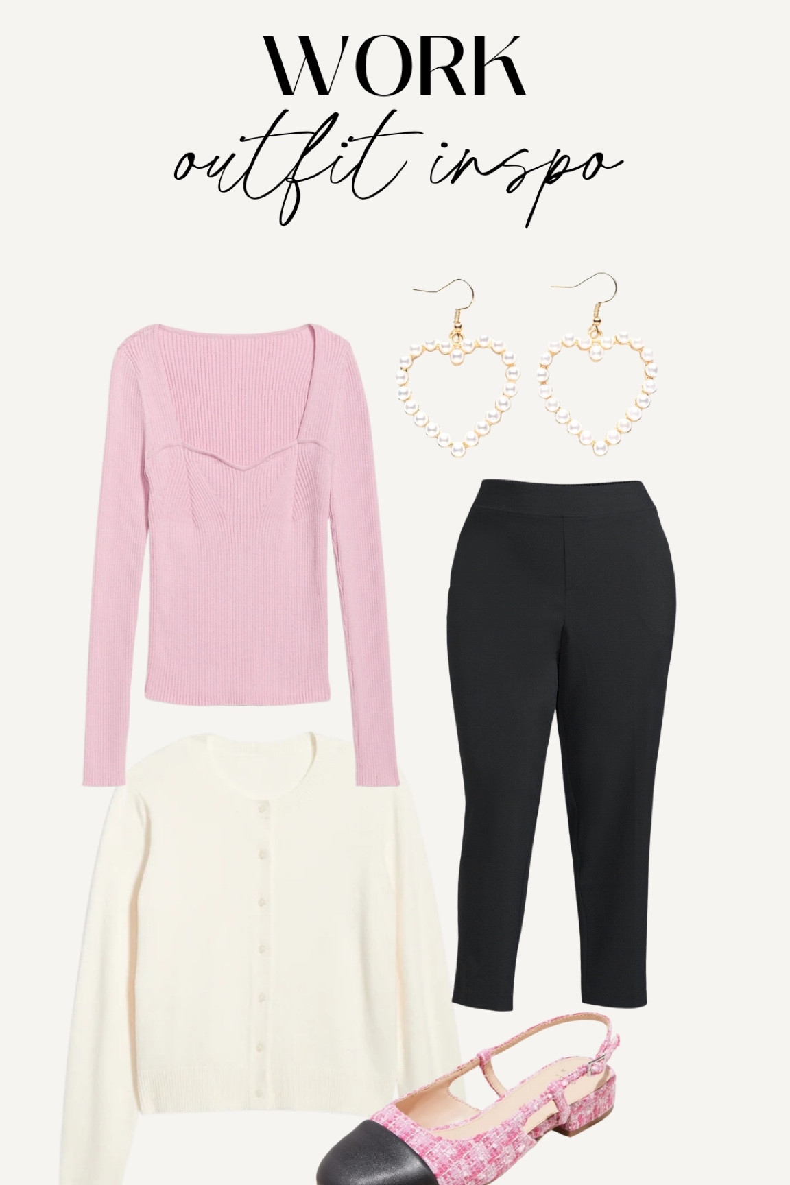 Winter work outfit inspo with a little 💕 for valentines too!! This plus size dress pants from Walmart are so chic and comfortable! 

Size up in the top and cardigan. Pants fit true to size! And come in petite length too

#LTKstyletip #LTKworkwear #LTKplussize