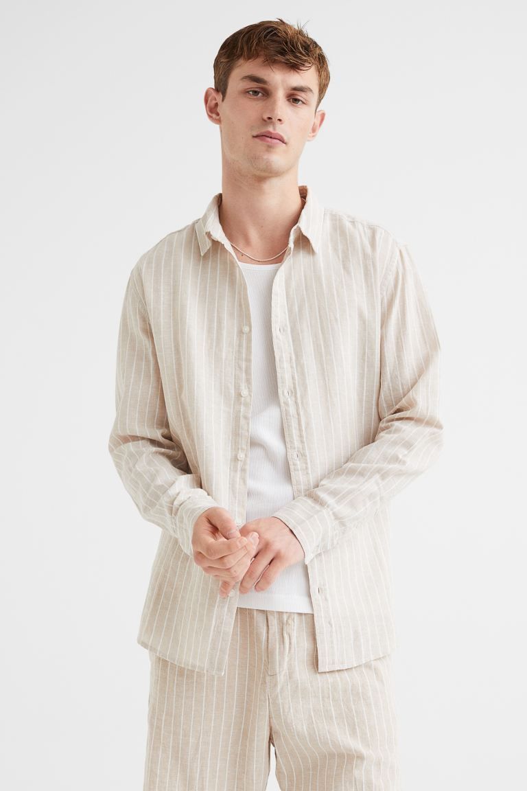 Linen-blend Slim Fit Shirt | H&M (US)