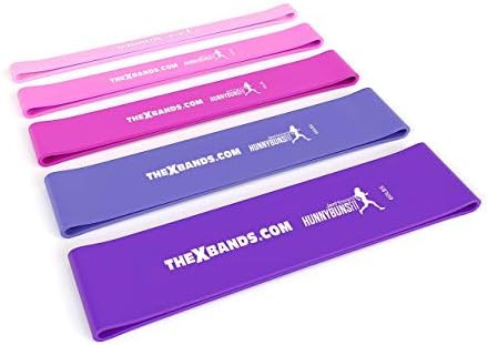 The x Bands Extra Thick Exercise Resistance Bands - Set of 2 or 5 Loop Booty Bands with Guide - F... | Amazon (US)