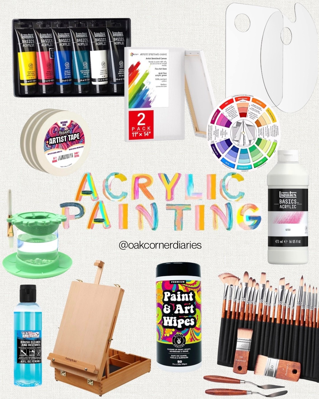 Everything you need to start acrylic painting—without overwhelming your cart 🎨✨
These are my favorite beginner-friendly (and affordable!) supplies to create, play, and get messy in the best way. Linked all my go-to brushes, paints, palettes & extras here! #hobbies #crafts #acrylicpainting 