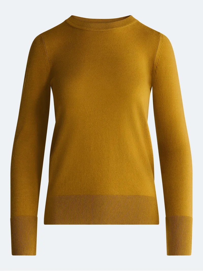 Free Assembly Women's and Women's Plus Cozy Yarn Crewneck Sweater, Midweight, Sizes XS-4X | Walmart (US)