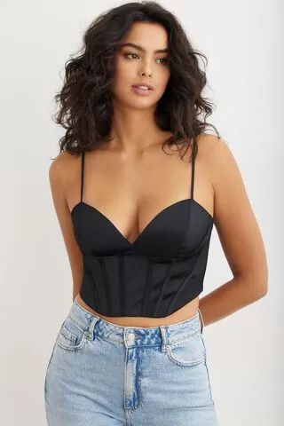 Satin Bustier Top | Dynamite Clothing