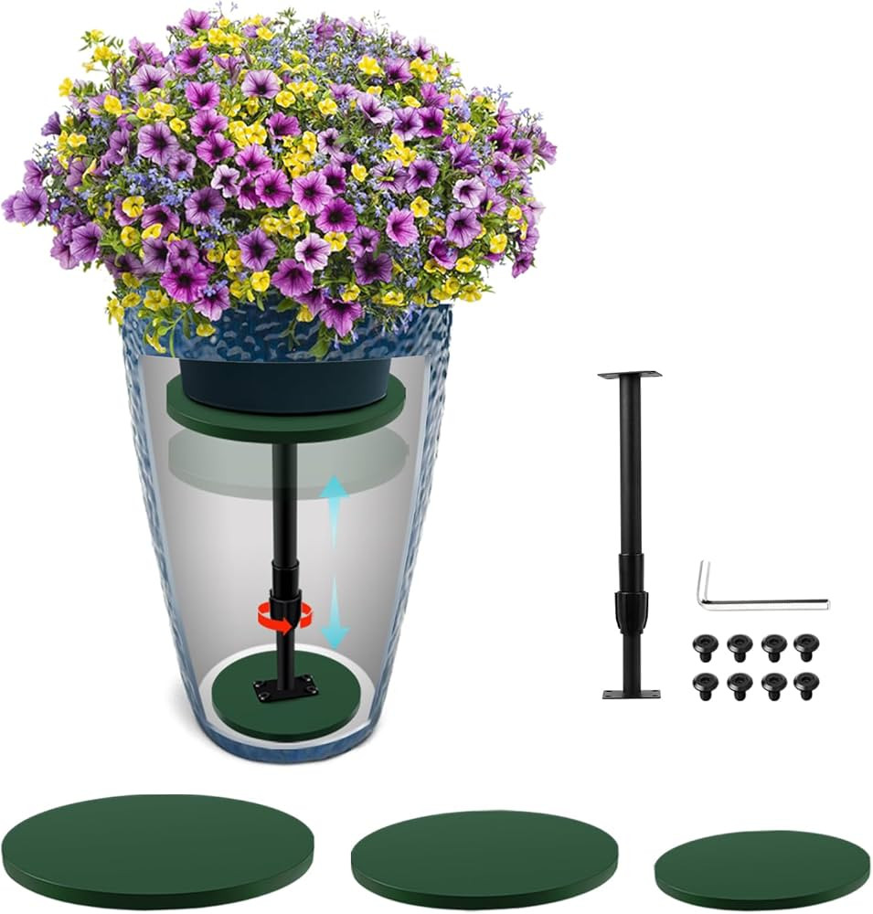 Adjustable Height Plant Risers for Inside Pots, 12-21" Planter Inserts for Large Pots, Planter Li... | Amazon (US)