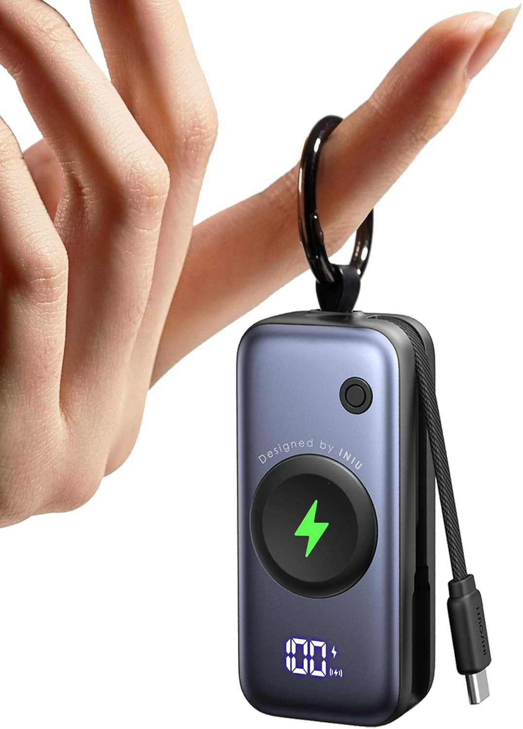 INIU Portable Charger, 5000mAh 20W External Phone Battery Pack, PD Fast Charging Keychain Power B... | Amazon (US)