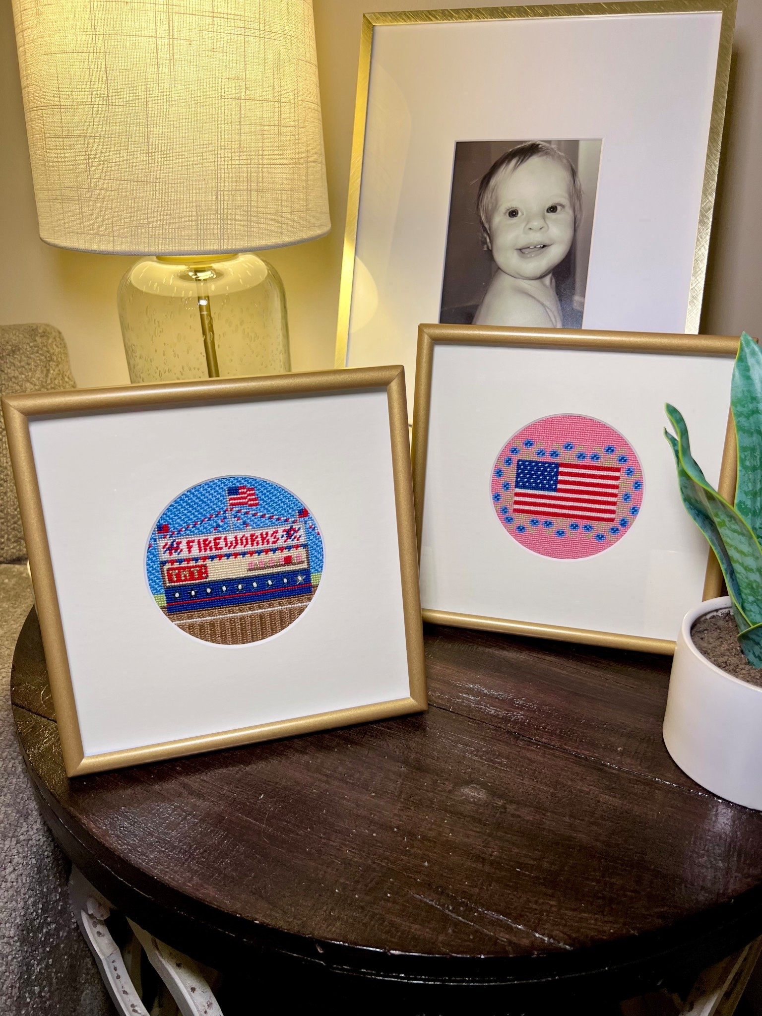 Frames to finish my needlepoint projects. Had them matted at Hobby Lobby 