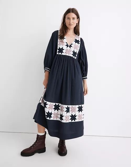 Quilted Patchwork Midi Dress | Madewell