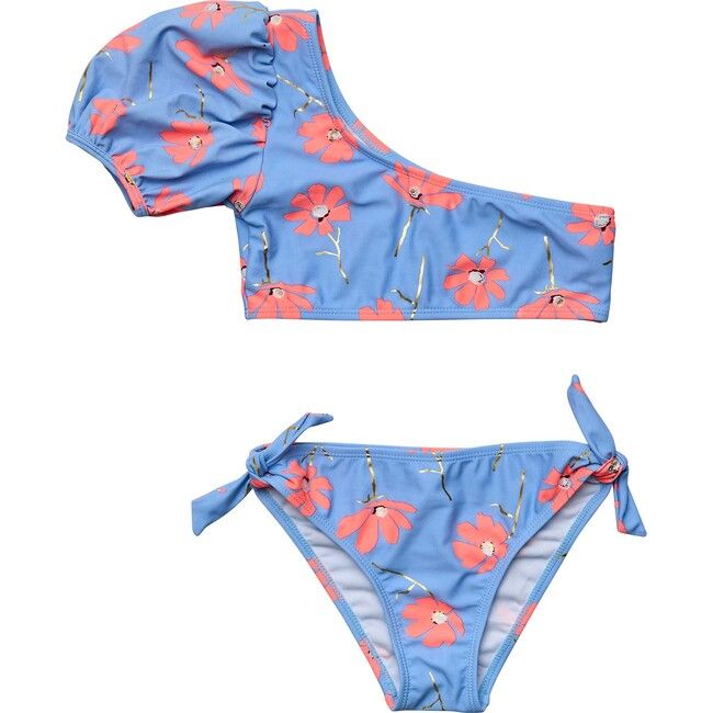 Beach Bloom One Shoulder Puff Bikini - Snapper Rock Swim | Maisonette | Maisonette