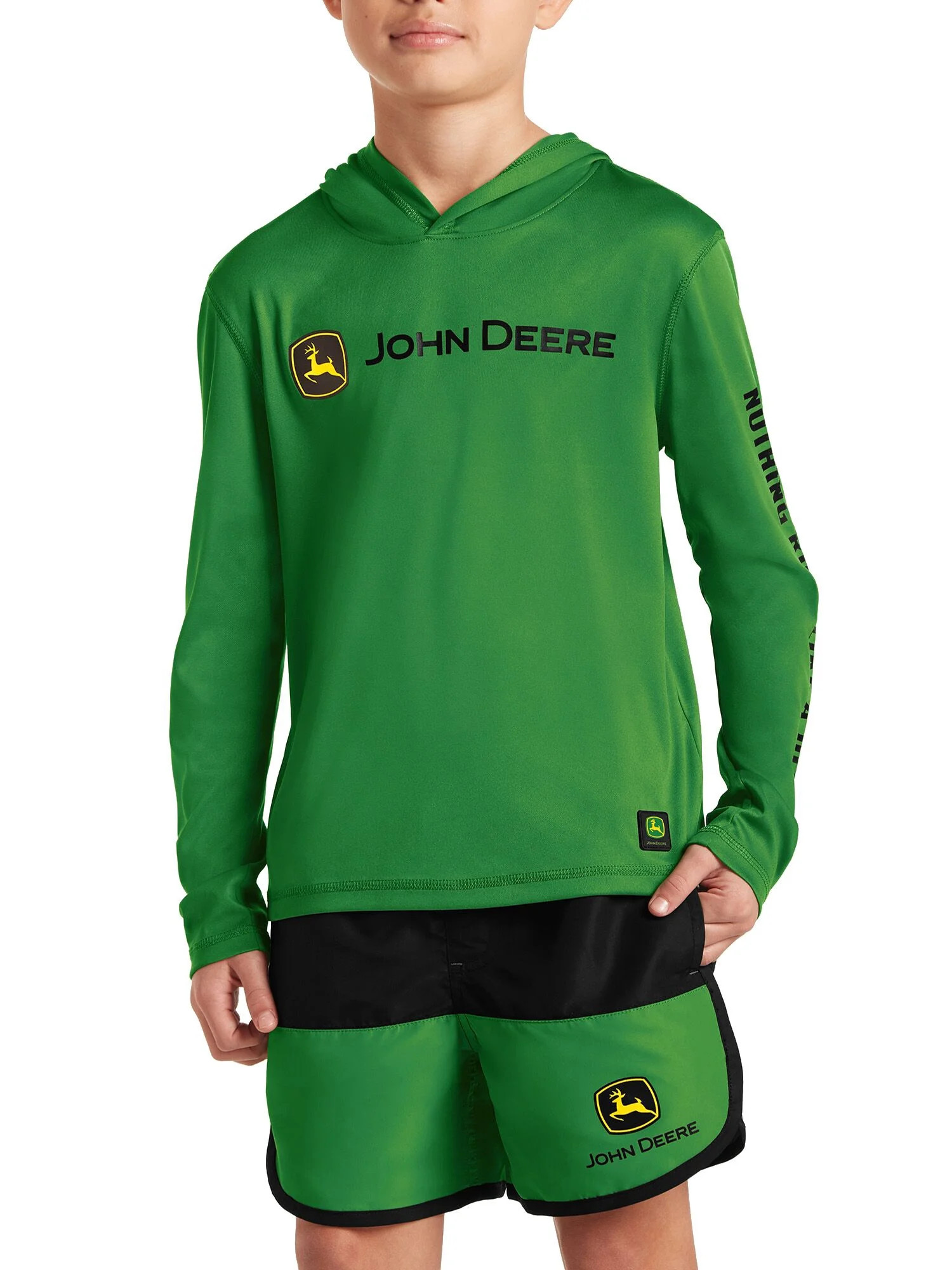 John Deere Boy’s Hood Sun Protection Rash Guard Chest Logo | Walmart (US)