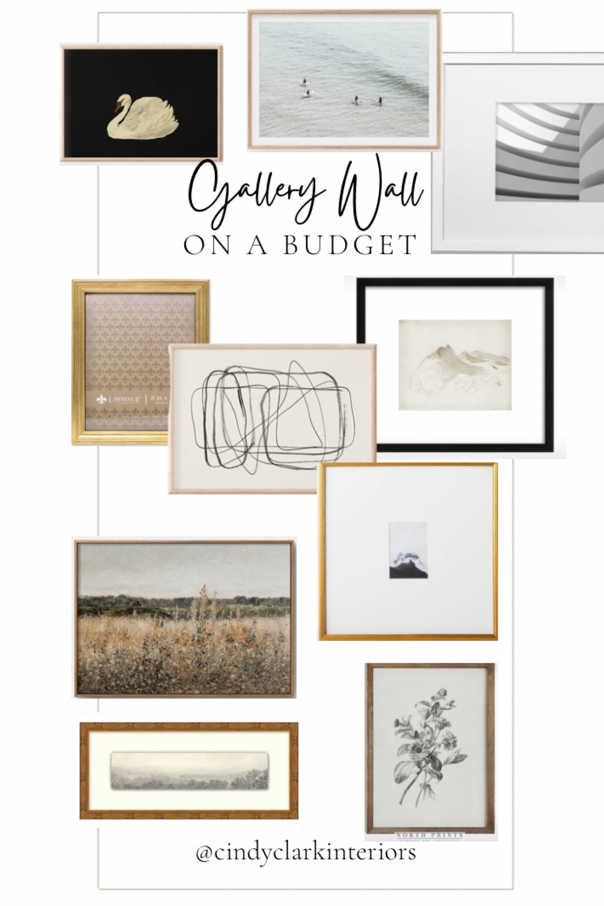 Gallery wall on a budget.

#LTKhome