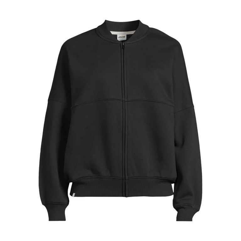 Avia Women's Fleece Bomber Zip-Up Sweatshirt, Sizes XS-XXXL | Walmart (US)