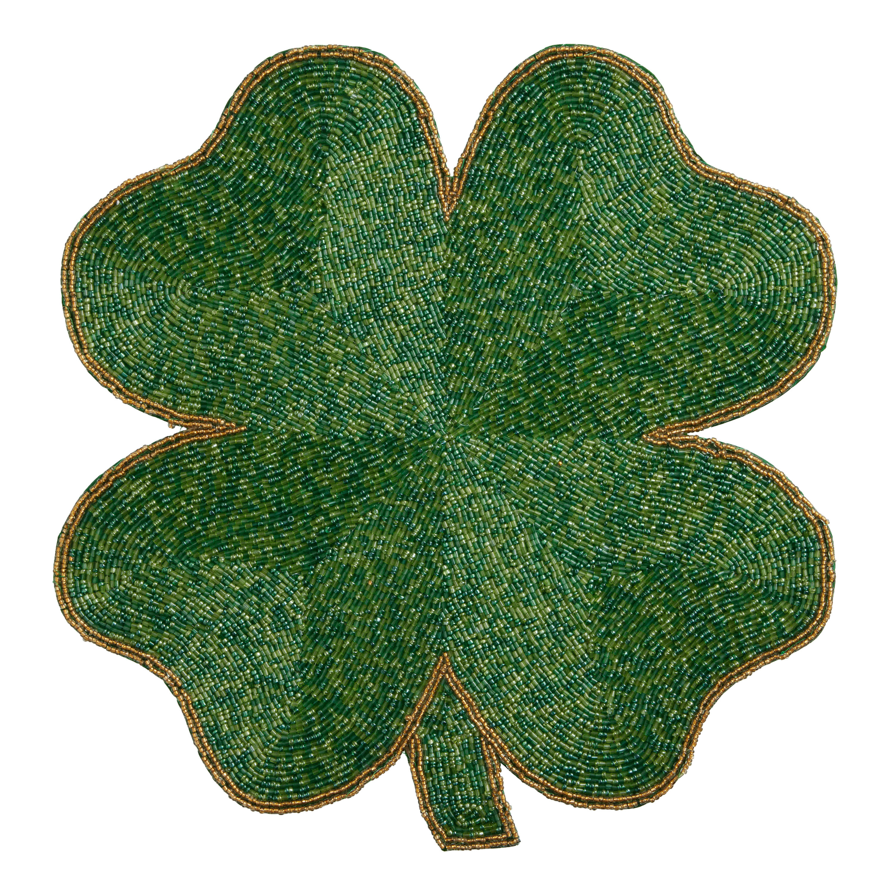 Green Shamrock Beaded Placemat | World Market