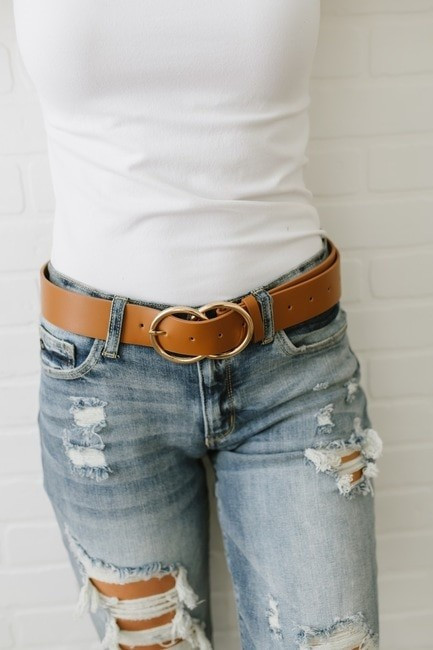 Downtown LA Double O Belt - Tan | Magnolia Boutique