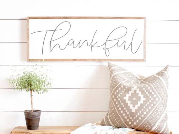 Thankful Sign | Thankful Sign on Wood | Thanksgiving Signs | Fall Signs | Thankful Wood Signs | T... | Etsy (CAD)