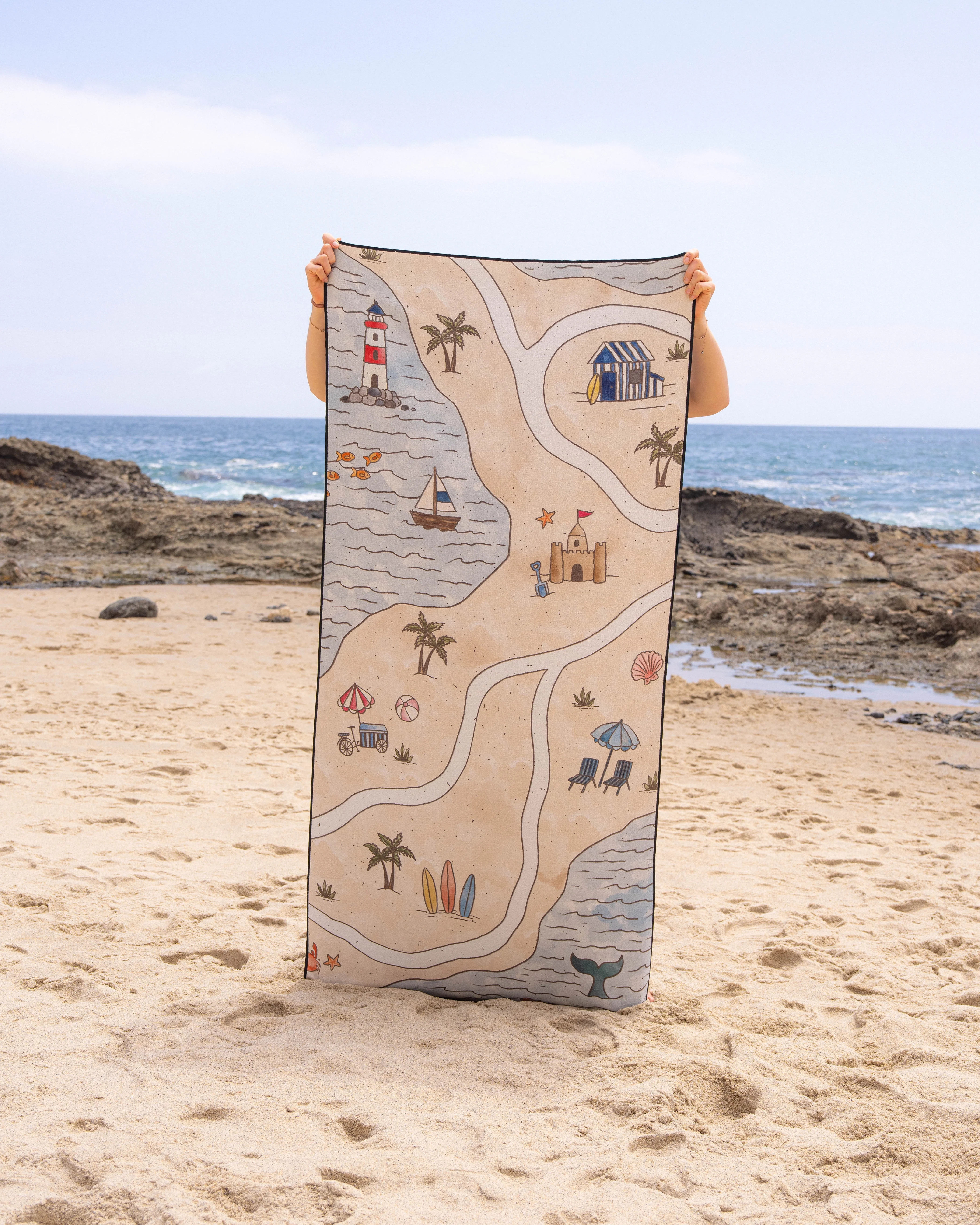 Wander Coast Micro-loop Beach Towel | Geometry | Geometry