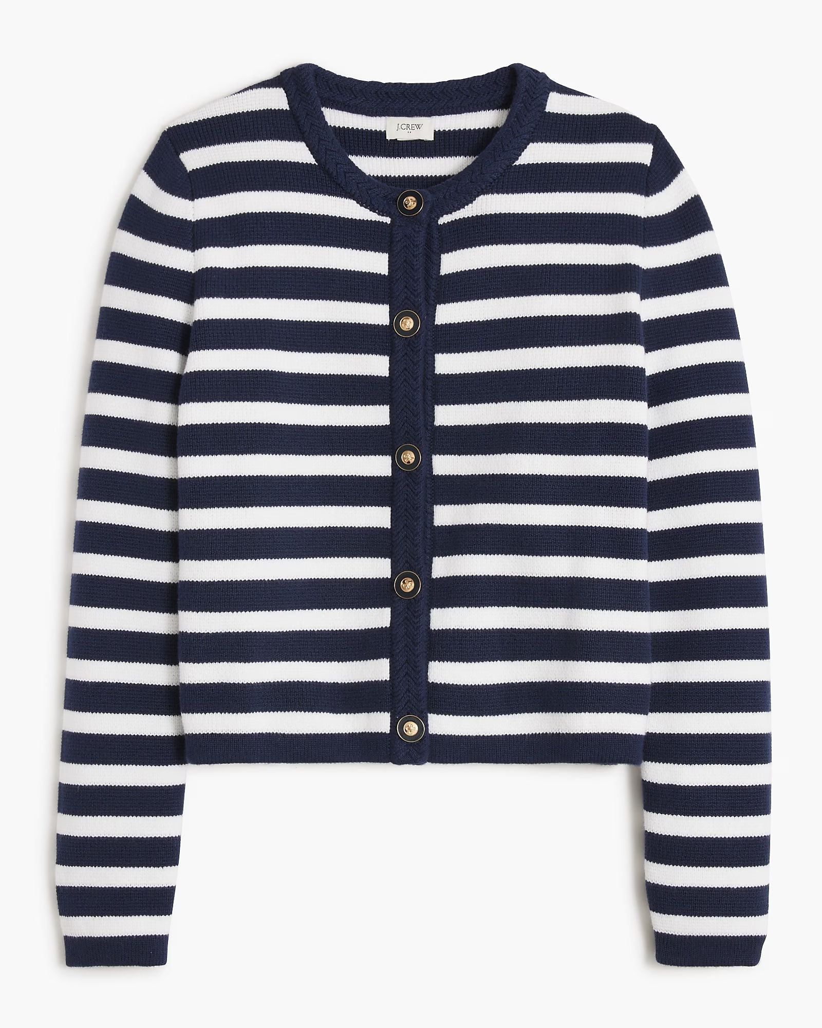 Striped cotton lady jacket cardigan sweater | J.Crew Factory