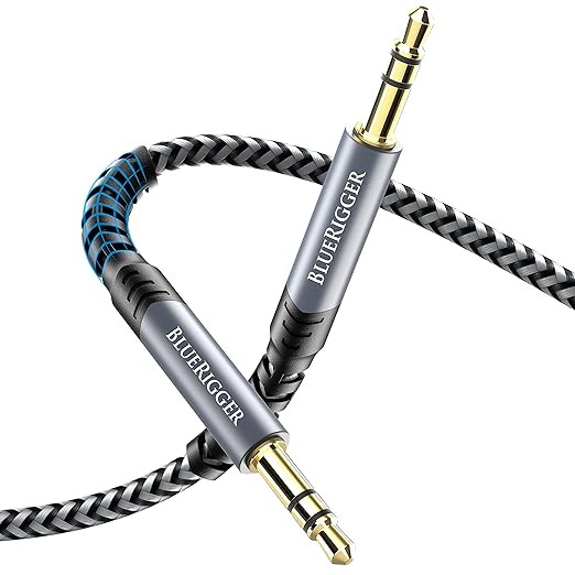 BlueRigger 3.5mm Stereo Audio Cable (10FT, 24K Gold Plated Jack, Auxiliary Cable, Male to Male, H... | Amazon (US)