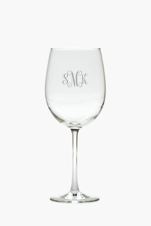 Monogrammed Wine Glass Stemware (Set of 4) | Tuckernuck (US)