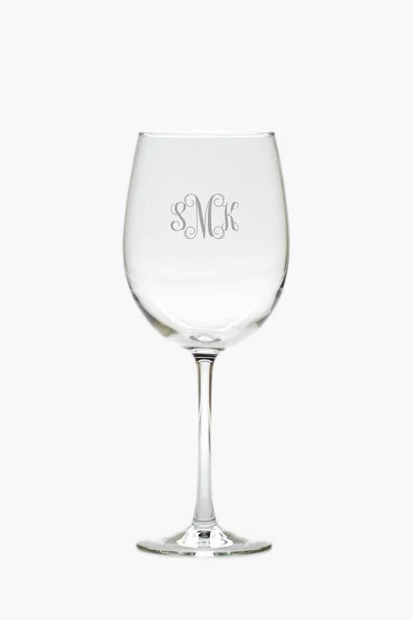 Monogrammed Wine Glass Stemware (Set of 4) | Tuckernuck (US)