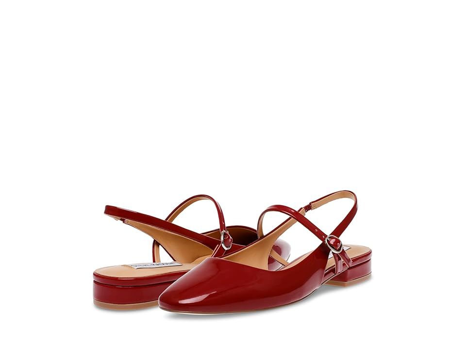 Steve Madden Baskin (Red Patent) Women's Flat Shoes | Zappos