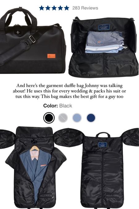 This is the ultimate gift for any guy! Johnny swears by this bag for packing his suits or nicer hanging clothes for trips 👔 #giftforguy #boyfriendgift #husbandgift 

#LTKwedding #LTKmens #LTKtravel