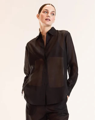 Cynthia Rowley Salina Sheer Shirt - Salina Sheer Shirt | Shop.app