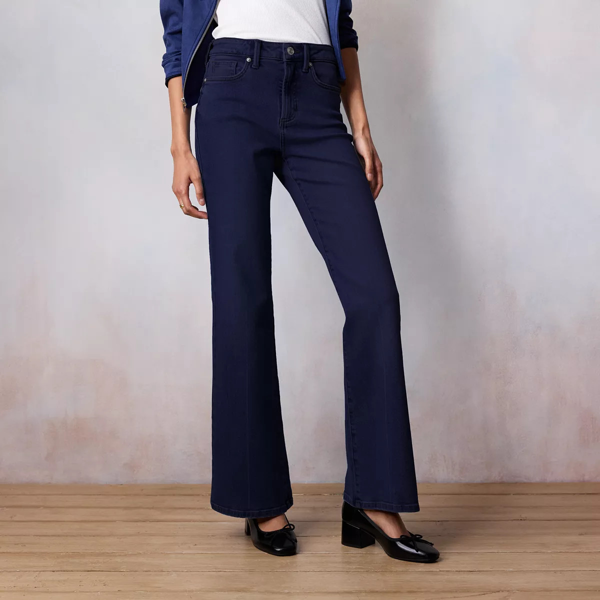 Women's LC Lauren Conrad Curvy Super High Rise Flare Jeans | Kohl's
