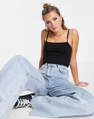 New Look strappy bodysuit in black | ASOS (Global)