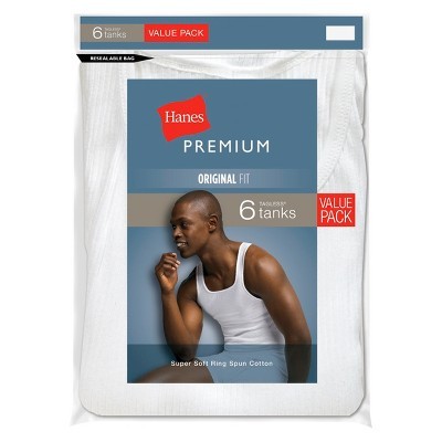Hanes® Premium Men's 6pk Comfort Tank - White | Target