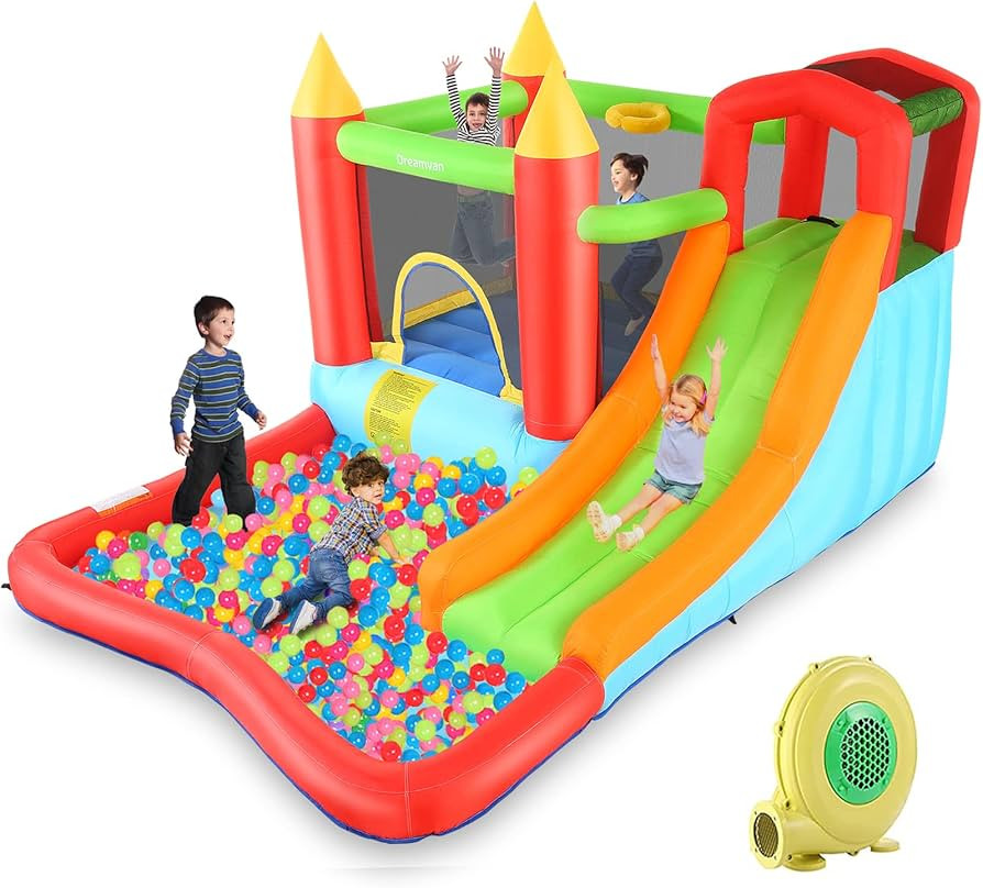 Bounce House,Inflatable Bounce Castle with Blower for Kids 3-12,Outdoor/Indoor Bouncy House Water... | Amazon (US)