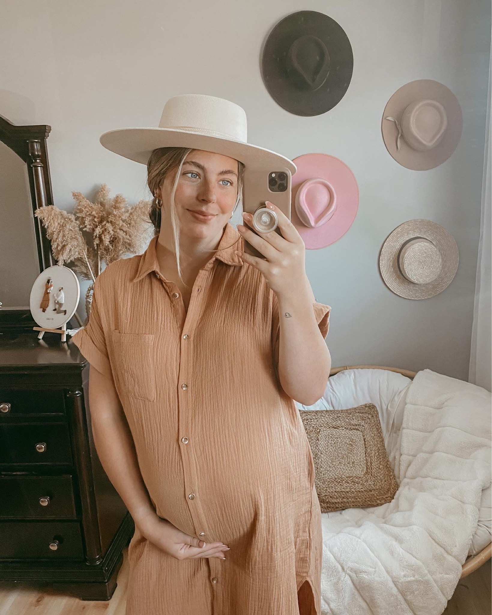 Wearing size M in dress. Linked a similar hat!

#LTKstyletip #LTKbump #LTKfit