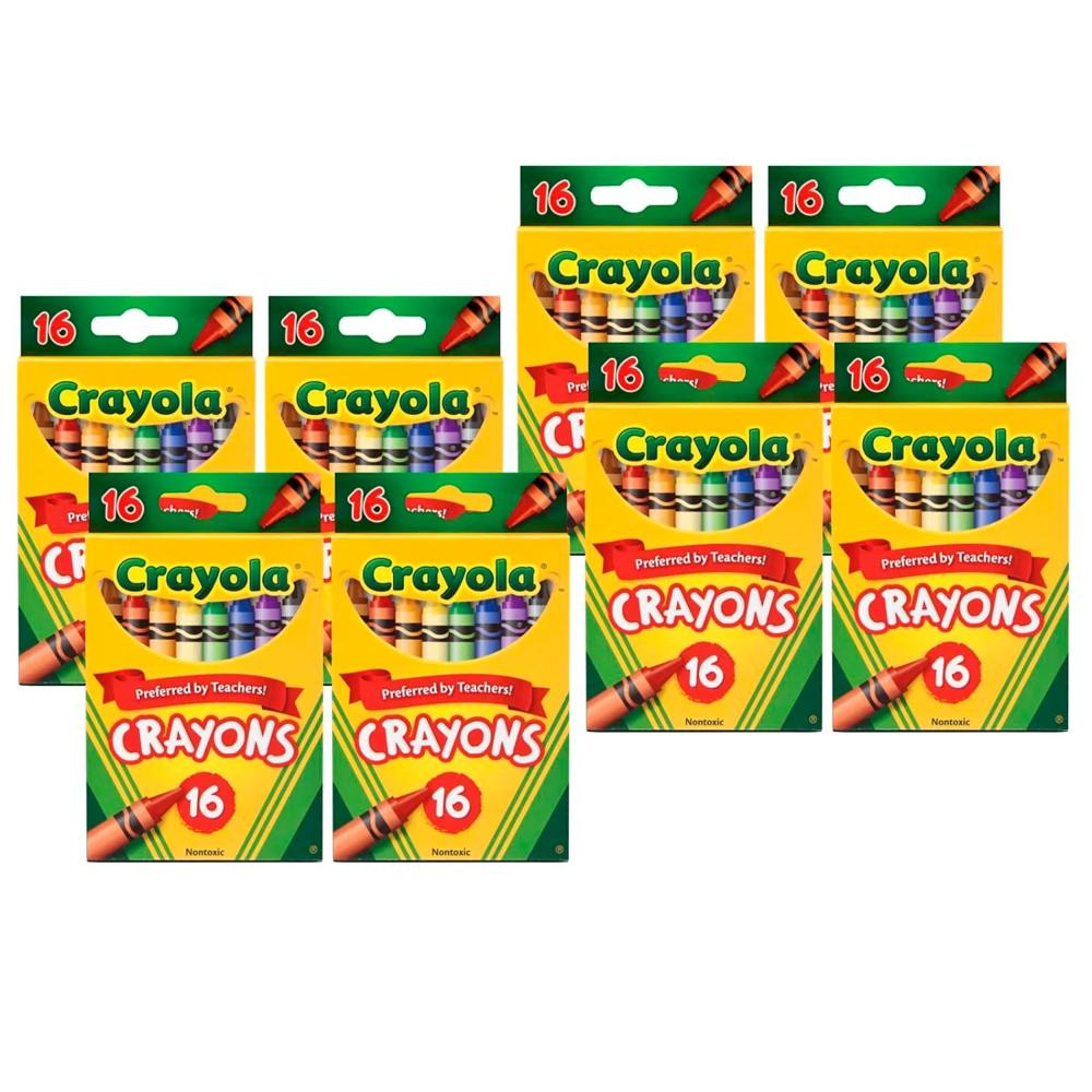 Crayola Crayons, Regular Size, 16 Per Box, 8 Boxes | Oriental Trading Company