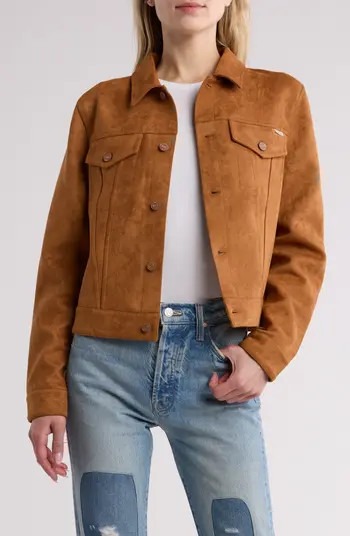 MOTHER The Bruiser Faux Suede Trucker Jacket | Nordstromrack | Nordstrom Rack