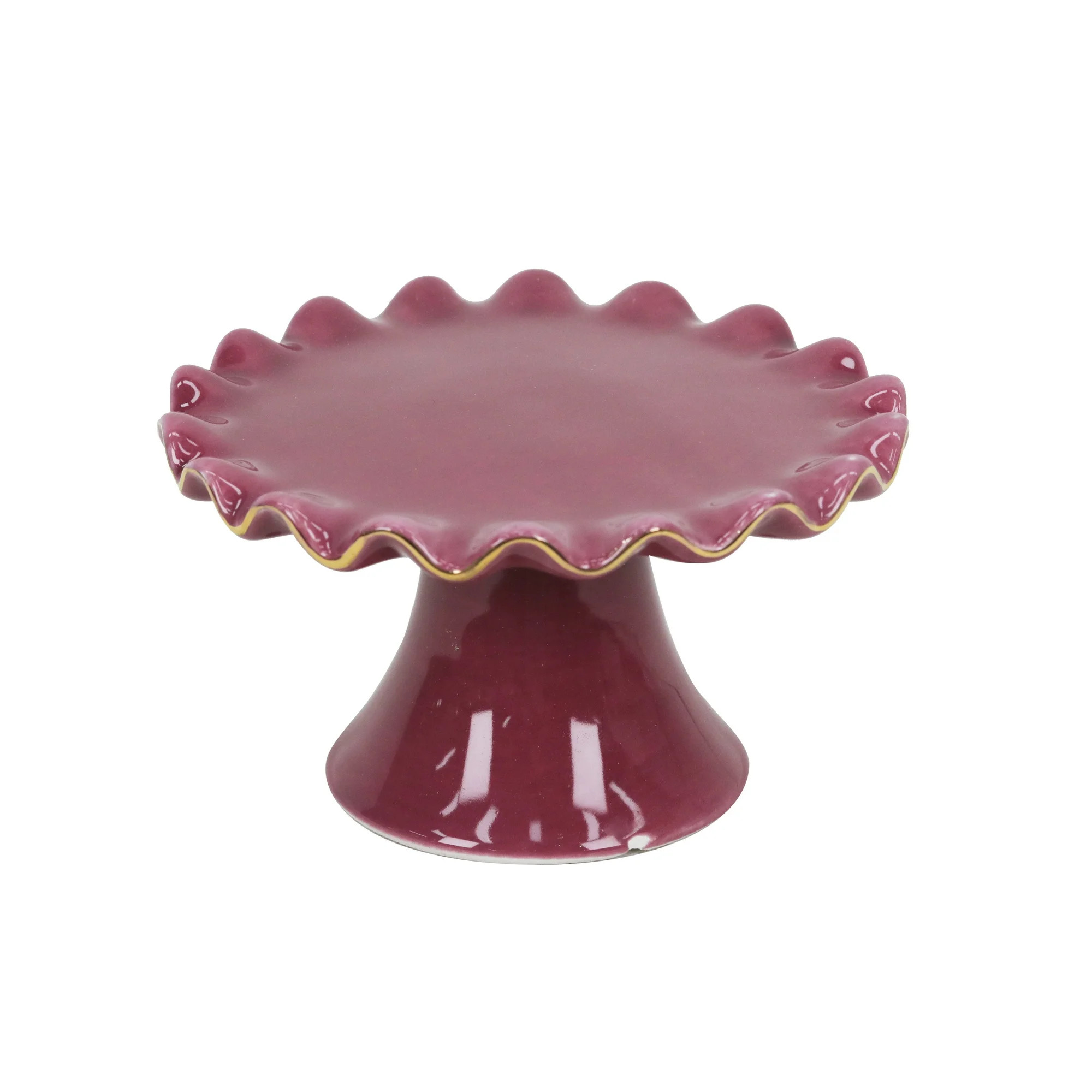 5.5" Ruffled Ceramic Cake Stand by Ashland® - Fall Home Decor | Walmart (US)
