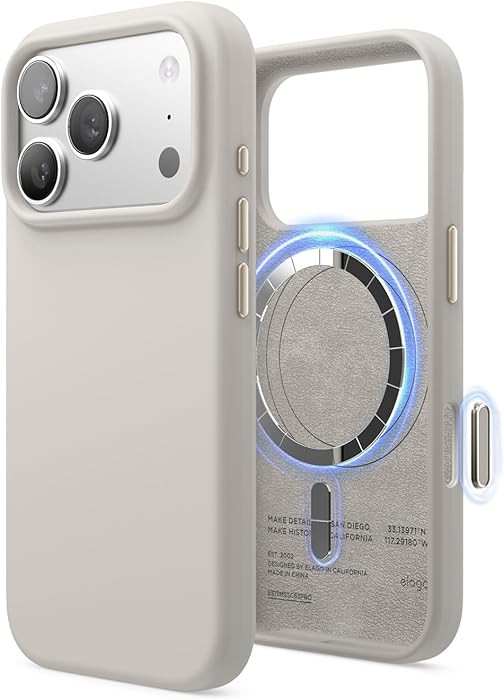 elago for iPhone 17 Pro Case, Premium Magnetic Silicone Case, Compatible with MagSafe, Liquid Sil... | Amazon (US)