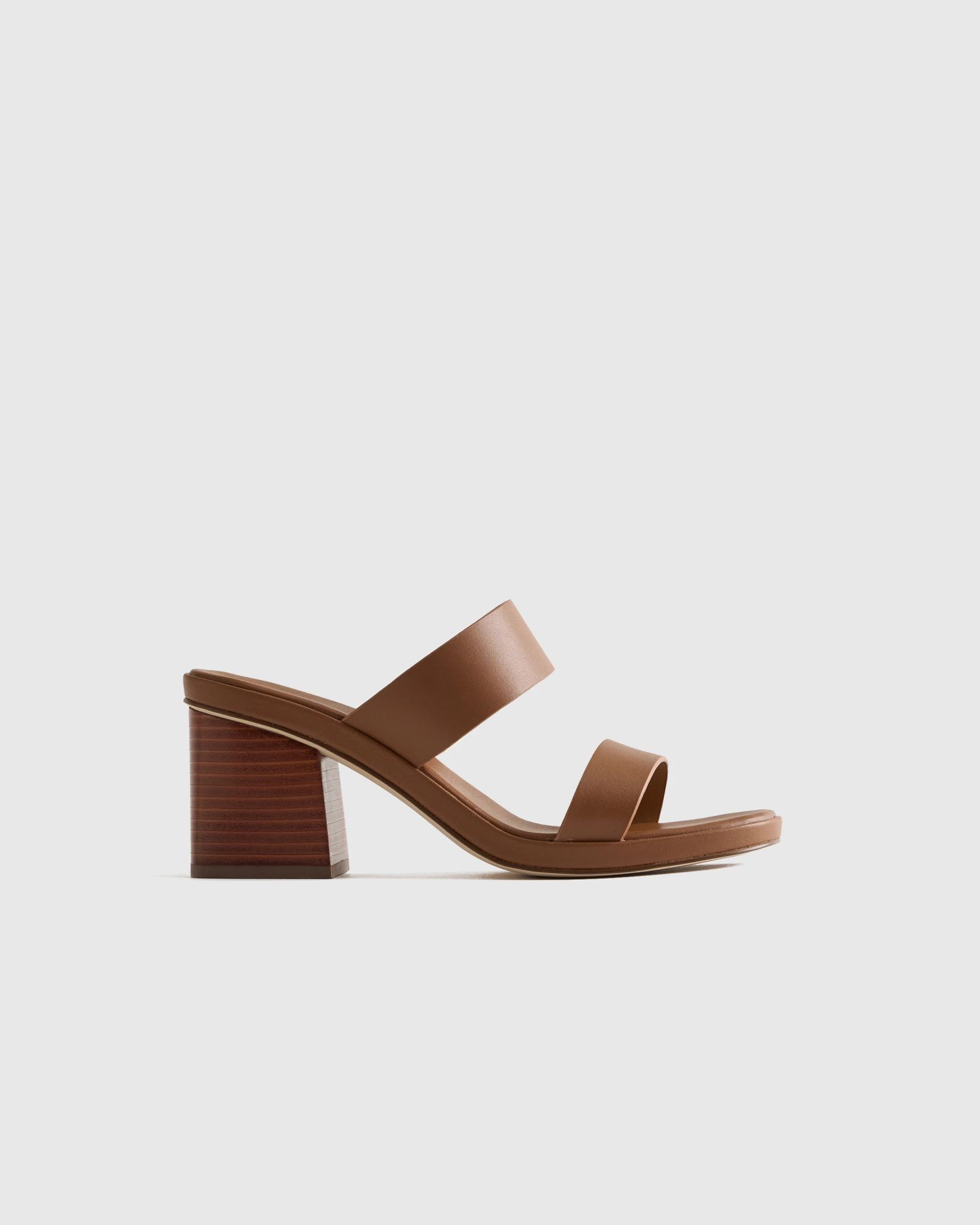 Italian Leather Mid Heel Sandal | Quince