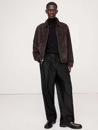 Signature Italian Hopsack Wide-Leg Pant | Banana Republic (US)