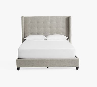 Elliot Upholstered Tufted Tall Bed | Pottery Barn (US)
