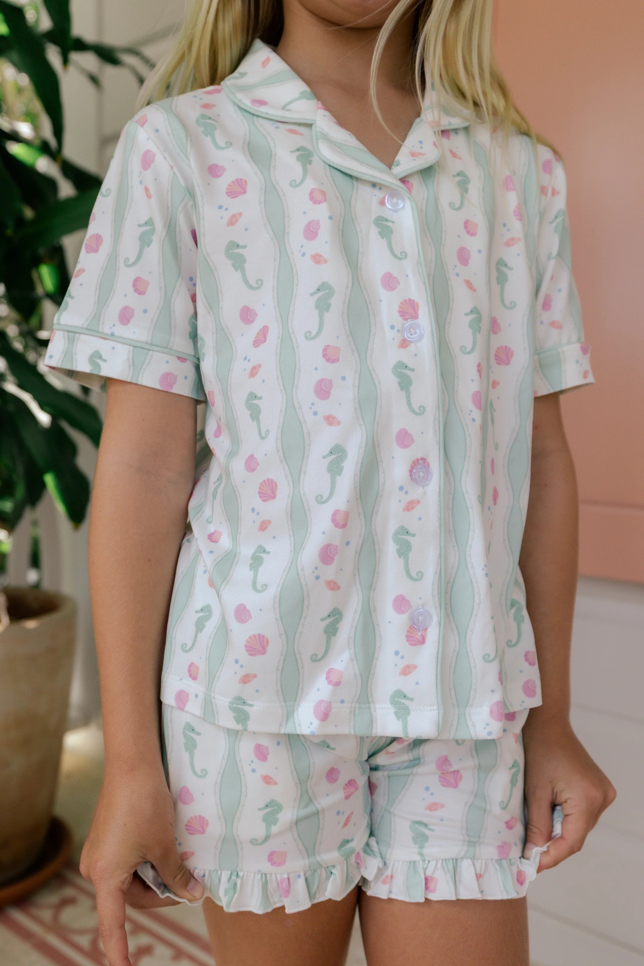 Shoreline Dreams Button Up Short Set | Soft Kids Sleepwear | In My Jammers | In My Jammers
