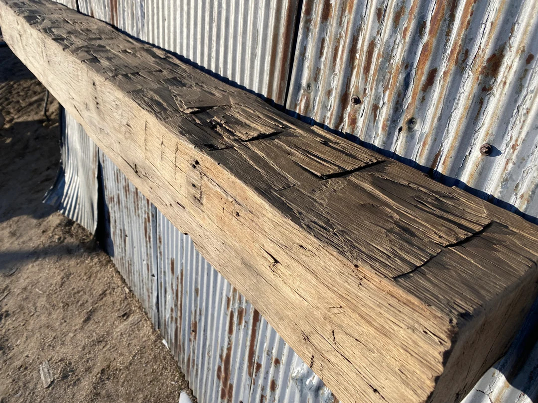Distressed Fireplace Mantle, Reclaimed Beam Mantel, Rustic Floating Shelf, Chunky Farmhouse Wall ... | Etsy (US)
