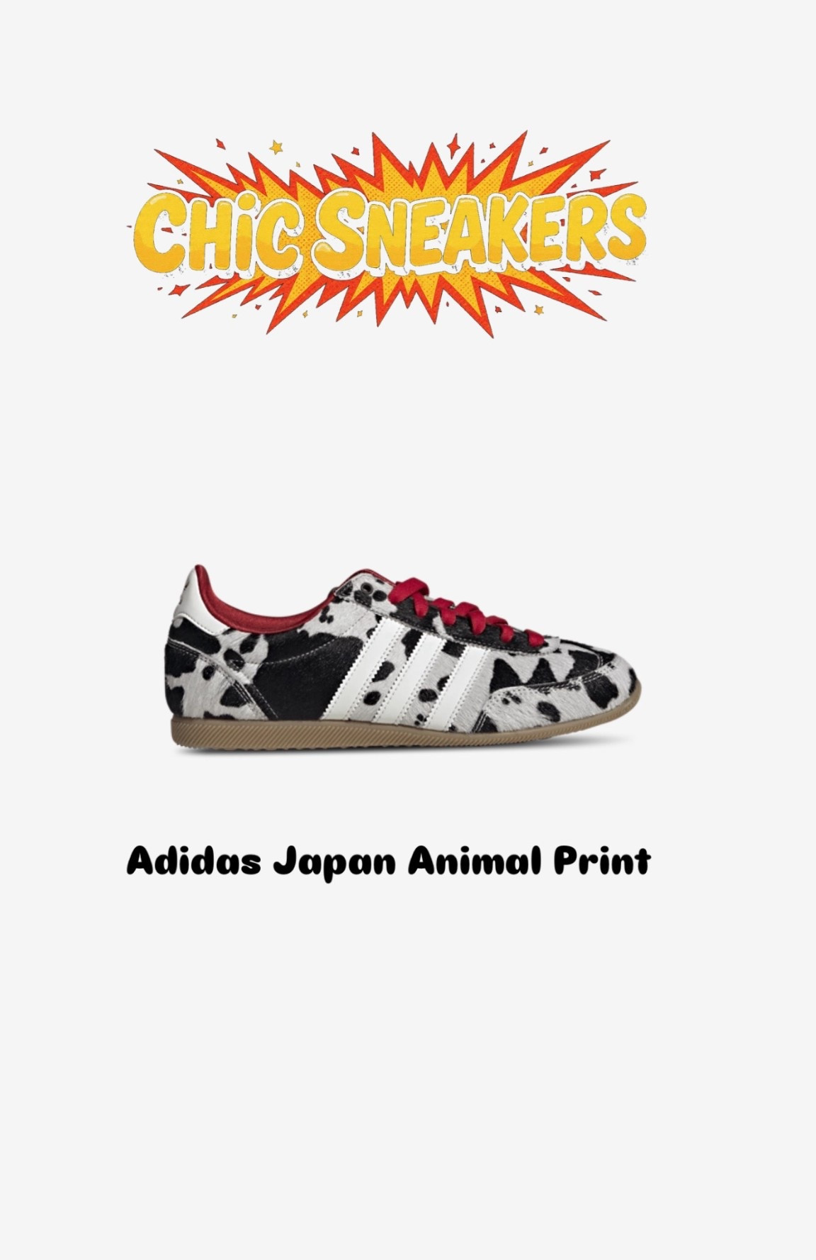 Elevate your casual style with a chic pair of sneakers. Discover the Adidas Japan Animal Print collection, featuring cow print designs and bold red laces that create an eye-catching contrast. Perfect for any outfit, these sneakers combine comfort with trend-setting flair. Plus these kicks make the perfect gift! 

#LTKGiftGuide #LTKootd #LTKHoliday